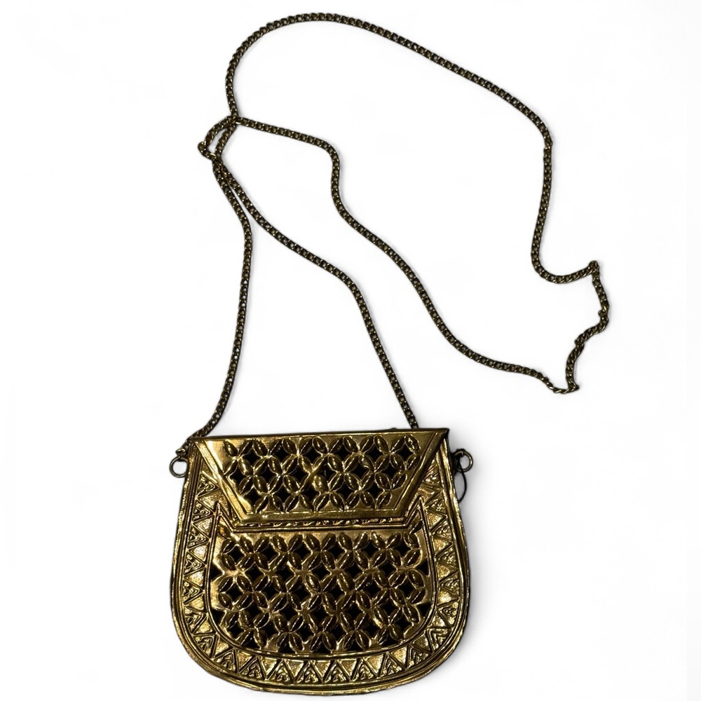 SOLD Vintage Sfera Femme Collection Metal Mini Crossbody Or Clutch